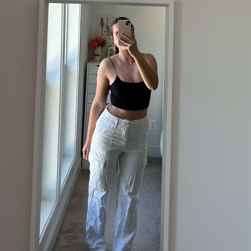 Zara white cargo pants